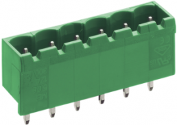 Leiterplattenklemme, 5-polig, RM 5.08 mm, 0,25-2,5 mm², 10 A, grün, MX 122-50805