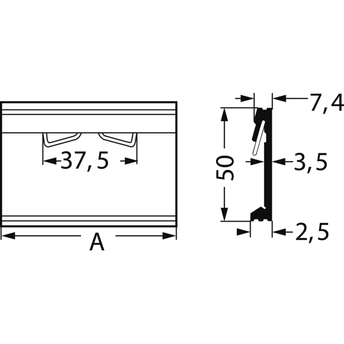 KL 35 50 Fischer Elektronik Zubehör für Hutschienen Bild 2