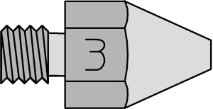 Saugdüse, Rundform, Ø 2.5 mm, (L) 18 mm, DS 113 HM