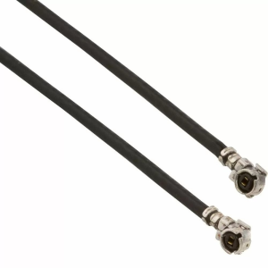 Koaxialkabel, AMC-Stecker (abgewinkelt) auf AMC-Stecker (abgewinkelt), 50 Ω, 0.81 mm Micro-Cable, 100 mm, A-1PA-081-100B2