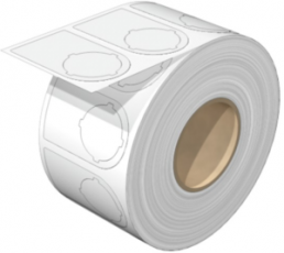 Polyester Gerätemarkierer, (L x B) 47.75 x 27 mm, weiß, Rolle mit 100 Stk