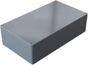 Aluminium Gehäuse, (L x B x H) 400 x 230 x 111 mm, silbergrau (RAL 7001), IP66, 012340110