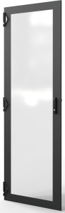 Varistar CP Glastür mit 3-Punkt-Verriegelung, RAL7021, 42 HE, 2000H, 800B