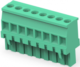 Leiterplattenklemme, 8-polig, RM 5 mm, 0,05-3 mm², 15 A, Käfigklemme, grün, 284046-8