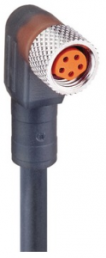 Sensor-Aktor Kabel, M12-Kabeldose, abgewinkelt auf offenes Ende, 5-polig, 2 m, PUR, schwarz, 3 A, 934842019