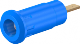 2 mm Buchse, Flachsteckanschluss, Einbau-Ø 8.3 mm, CAT III, blau, 65.9099-23