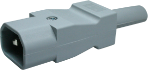 Geräteanschlussstecker E, 3-polig, Kabelmontage, Schraubanschluss, 1,5 mm², grau, 9009.0221