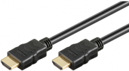 High Speed HDMI Kabel mit Ethernet, schwarz, 1m
