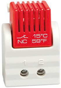 Thermostat, Öffner 15 °C, (L x B x H) 33 x 33 x 47 mm, 01160.0-00