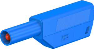 4 mm Stecker, Schraubanschluss, 0,75-2,5 mm², CAT II, blau, 22.2656-23