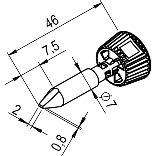0142CDLF20P/SB Ersa Lötspitzen, Entlötspitzen und Heißluftdüsen Bild 2