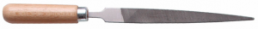 Schlüsselfeile, 100 mm, flach-spitz, Holzheft