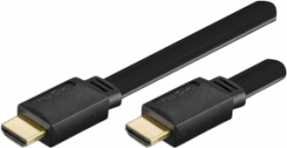 HDMI High Speed mit Ethernet, Flachkabel, schwarz, 1,5 m