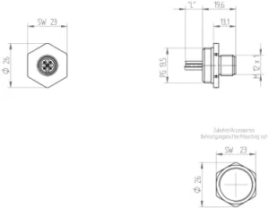 11633 Lumberg Automation Sensor-Aktor Rundsteckverbinder