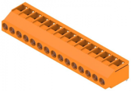 Leiterplattenklemme, 15-polig, RM 5 mm, 0,08-6,0 mm², 20 A, Schraubanschluss, orange, 2429630000