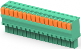 Leiterplattenklemme, 16-polig, RM 3.5 mm, 0,05-2 mm², 9 A, Push-in-Federanschluss, grün, 1-1986693-6