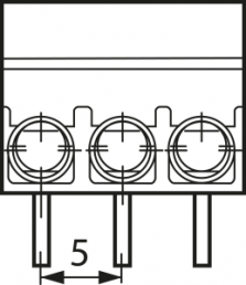 Leiterplattenklemme, 3-polig, RM 5 mm, 0,34-2,5 mm², 15 A, Schraubanschluss, rot, 20875003