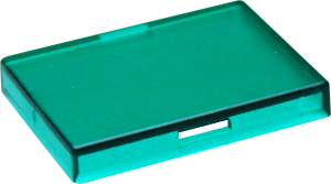 Kappe, rechteckig, (L x B x H) 22.4 x 16.4 x 3.2 mm, grün, für Druckschalter, 5.49.277.058/1502