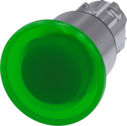 Pilzdrucktaster, rastend, grün, Einbau-Ø 22.3 mm, 3SU1051-1EA40-0AA0