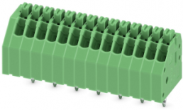 Leiterplattenklemme, 14-polig, RM 2.5 mm, 0,14-0,5 mm², 2 A, Federklemmanschluss, grün, 1990122