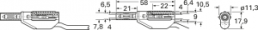 Messleitung mit (4 mm Stecker, gefedert, gerade) auf (4 mm Stecker, gefedert, gerade), 1 m, schwarz, PVC, 2,5 mm², CAT II