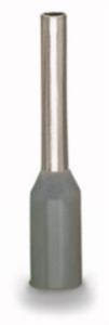 Isolierte Aderendhülse, 0,75 mm², 12 mm/6 mm lang, grau, 216-222