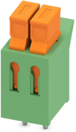 Leiterplattenklemme, 2-polig, RM 3.81 mm, 0,13-0,34 mm², 5 A, Schneidanschluss, grün, 1706170