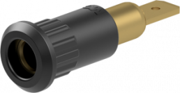 4 mm Buchse, Steckanschluss, Einbau-Ø 8.2 mm, schwarz, 64.3010-21