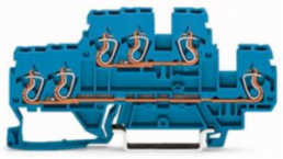 3-Leiter-Doppelstockklemme, Federklemmanschluss, 0,08-2,5 mm², 2-polig, 24 A, 6 kV, blau, 870-534