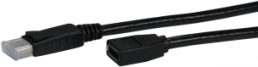 DisplayPort 1.4 Verlängerungskabel, DP Stecker -,DP Buchse, 8K@60Hz, schwarz, 2