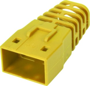 Knickschutztülle, Kabel-Ø 6,5 mm, ohne Rasthebelschutz, L 26.5 mm, Polycarbonat, gelb