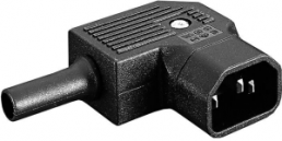 Geräteanschlussstecker E, 3-polig, Kabelmontage, Schraubanschluss, 1,0 mm², schwarz, PX0686/SE