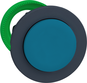 Frontelement, unbeleuchtet, tastend, Bund rund, blau, Einbau-Ø 30.5 mm, ZB5FH6