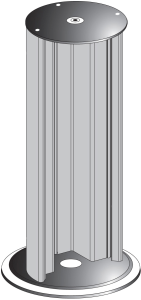Säule ohne Spiegel, 1000 mm, Hp=610 mm für Sicherheitslichtvorhang, XUSZSC105