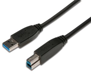USB 3.0 Adapterleitung, USB Stecker Typ A auf USB Stecker Typ B, 1.8 m, schwarz