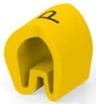 PVC Kabelmarkierer, Aufdruck "P", (L x B x H) 4.75 x 4.5 x 5.8 mm, max. Bündel-Ø 5.7 mm, gelb, EC0898-000