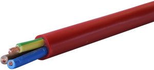 PVC PVC-Schlauchleitung H05VV-F 3 x 1,5 mm², ungeschirmt, rot