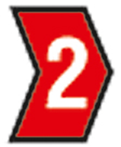 PVC Kabelmarkierer, Aufdruck "2", (L x B) 3.5 x 3.3 mm, max. Bündel-Ø 3 mm, rot, 515-01622
