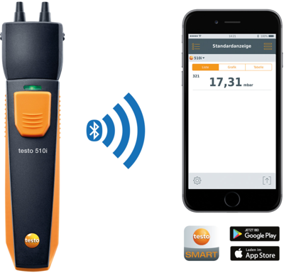 0560 1510 Testo Anemometer, Gas- und Druckmessgeräte Bild 1