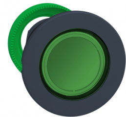 Frontelement, unbeleuchtet, rastend, Bund rund, grün, Einbau-Ø 30.5 mm, ZB5FH033
