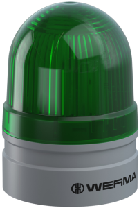 LED-Aufbauleuchte TwinFLASH, Ø 62 mm, grün, 12 V AC/DC, IP66