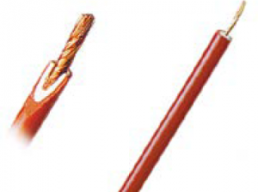 PVC-Hochspannungslitzenleitung, 0,75 mm², rot, Außen-Ø 5,1 mm