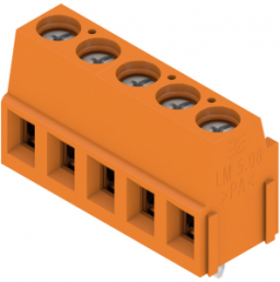 Leiterplattenklemme, 5-polig, RM 5.08 mm, 0,2-2,5 mm², 15 A, Schraubanschluss, orange, 9994140000