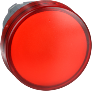 Meldeleuchte, beleuchtbar, Bund rund, rot, Frontring schwarz, Einbau-Ø 22 mm, ZB4BV043