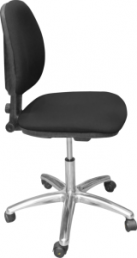 ESD-Stuhl "CLASSIC" schwarz, Sitzhöhe 42-57 cm, mit Rollen für harte Böden