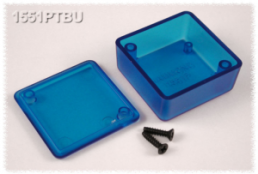 ABS Gehäuse, (L x B x H) 40 x 40 x 20 mm, blau/transparent, IP54, 1551PTBU