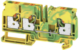 Schutzleiter-Reihenklemme, Push-in-Anschluss, 0,5-6,0 mm², 3-polig, 8 kV, gelb/grün, 1991850000