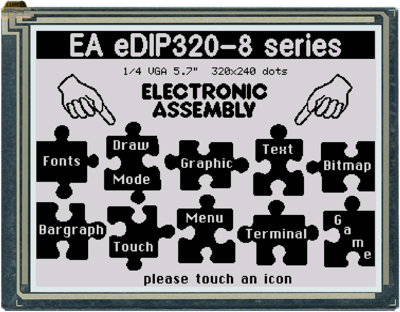EA EDIP320J-8LW DISPLAY VISIONS LCD-Module