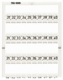 Markierungskarte für Klemmenleistenstecker, 793-5505