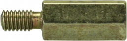 Sechskant-Abstandsbolzen, Außen-/Innengewinde, M2,5/4-40 UNC, 5 mm, Stahl